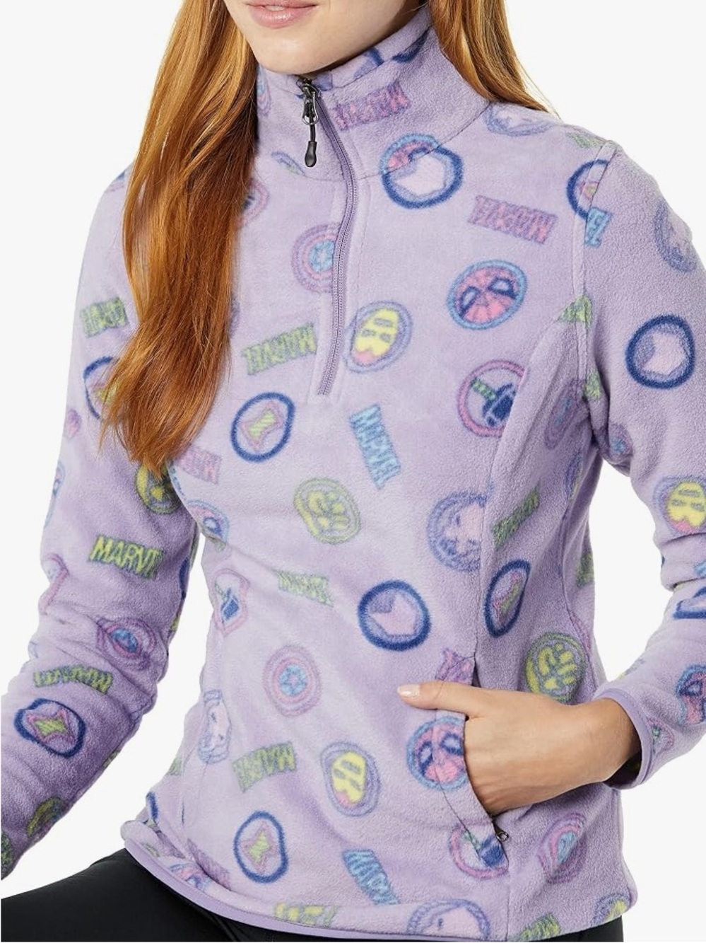 NWT Marvel Fleece Quarter Zip S K5